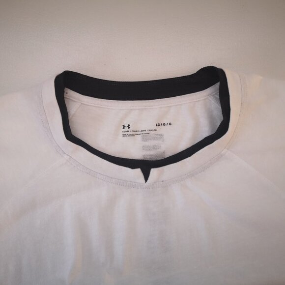 2 / $30.00 - Under Armour Ladies White with Black Accents Long Sleeves T-shirt - Picture 4 of 8